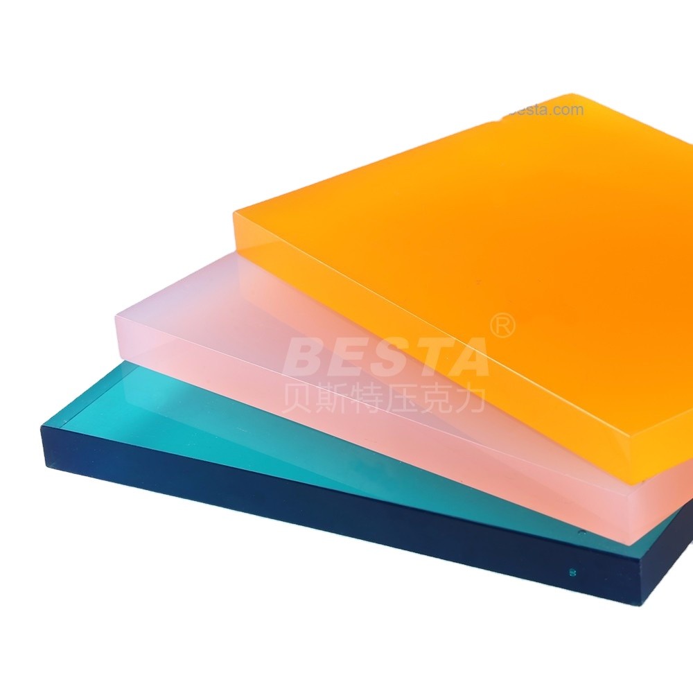 ITS Orange Light Guide Acrylic Sheet 10mm Colored Flexible Plexiglass
