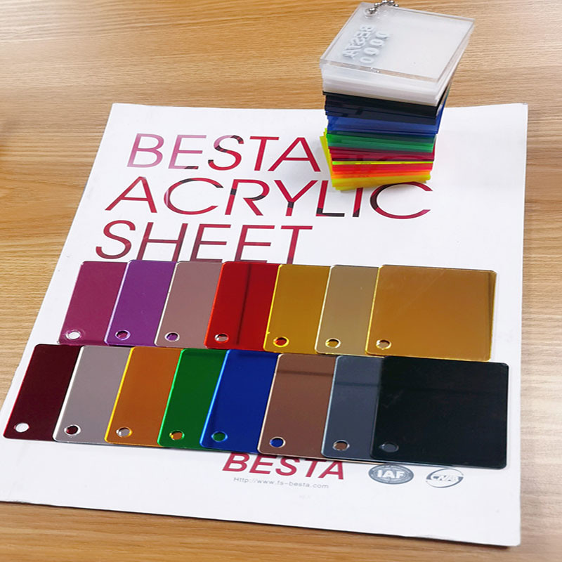 Multicolor Mirrored Acrylic Sheets For Laser Cutting Abrasion Resistance