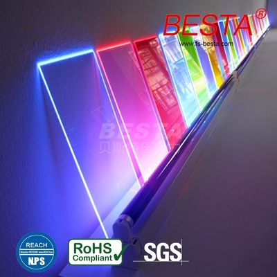Edge Lit Neon Fluorescent Acrylic Sheet Acrylic Led Sign Board 2.8mm-15mm