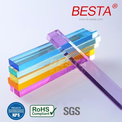 Semi Transparent Poly Colored Acrylic Sheets 2-60mm Wear Resistance
