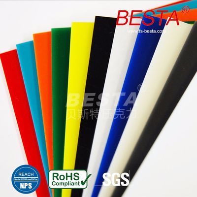 REACH RoHS Large Colored Plexiglass Panels Heat Proof Acrylic Sheet 4x6feet