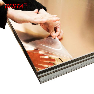 3mm 4x8  Plastic Flim Double Sided Acrylic Mirror Sheet RoHS Approval