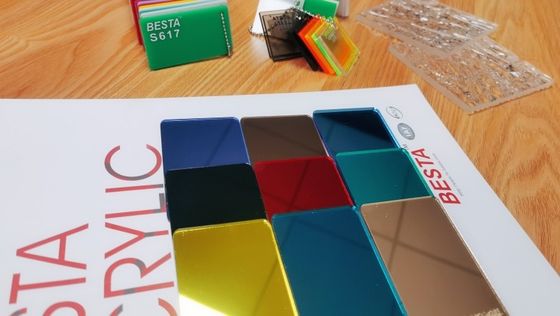 3mm 4x8  Plastic Flim Double Sided Acrylic Mirror Sheet RoHS Approval