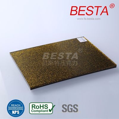 REACH Certificate Silver Glitter Acrylic Sheet Abrasion Resistance
