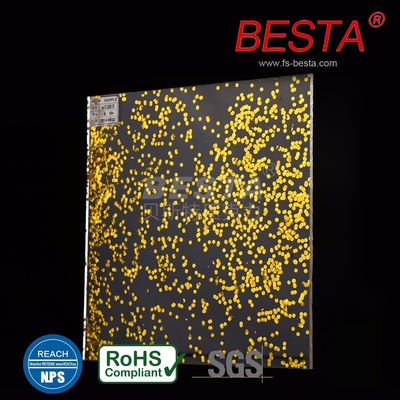 Shiny Cast Gold Glitter Acrylic Sheet 2-120mm Scratch Resistant