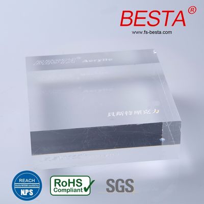 2 - 300mm Hard Clear Decorative Acrylic Sheets For Laser Cutting Engraving