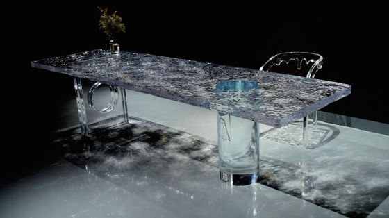 Custom-Made Acrylic Stool with 3D Effects - Unique and Eye-Catching for Art Exhibitions