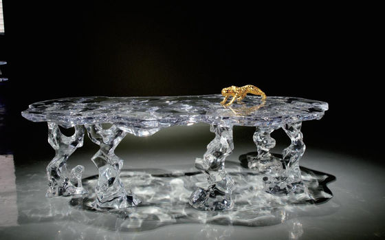 Custom-Made Acrylic Stool with 3D Effects - Unique and Eye-Catching for Art Exhibitions
