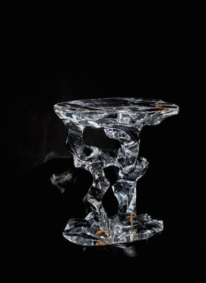 Handmade Acrylic Stool Sculpture - High-Quality Material, Perfect for Art Collectors and Designers