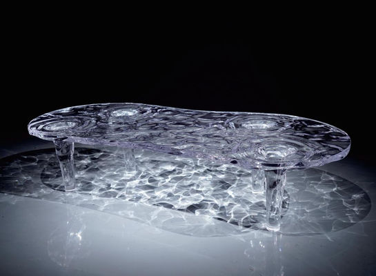 Source Factory Acrylic Dining Table 24K Gold Furniture Colour and Size Any One Piece Customized