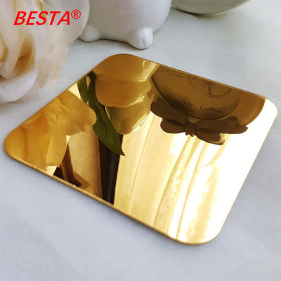 PMMA Mirror Acrylic Sheets Gold Plexiglass Sheets High Light Transmission