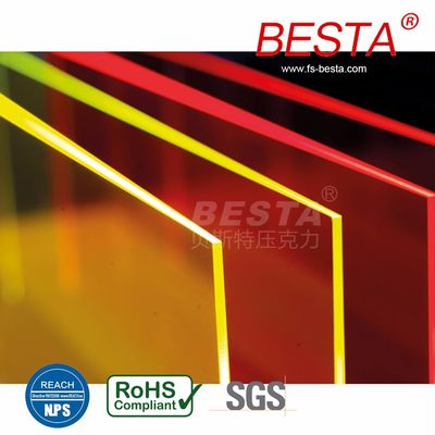 Edge Lit Neon Fluorescent Acrylic Sheet Acrylic Led Sign Board 2.8mm-15mm