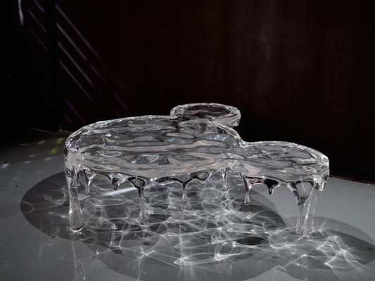 Custom-Made Acrylic Stool with 3D Effects - Unique and Eye-Catching for Art Exhibitions